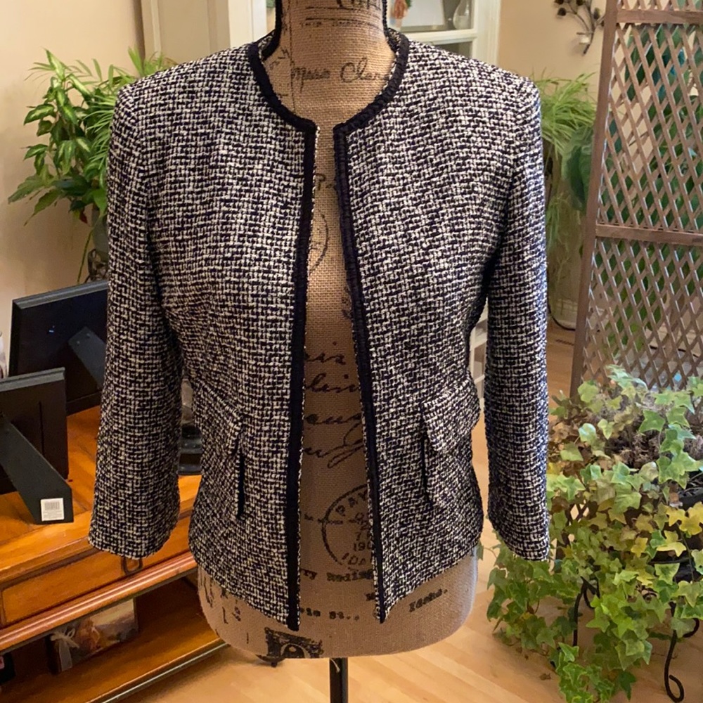Express black& white tweed jacket